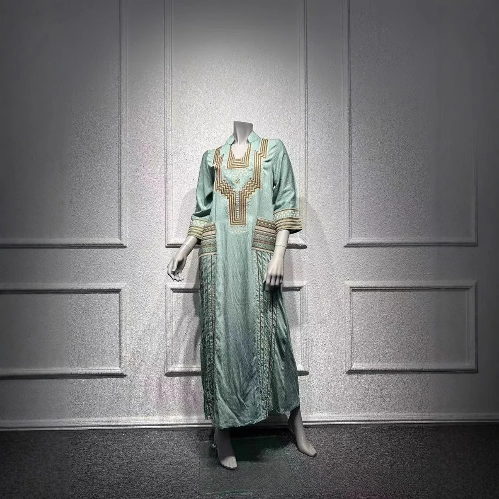 

Dress Eid Muslim Abaya Women Jalabiya Party Dresses Embroidery Pockets Ramadan Morocco Dubai Robe Abayas Kaftan Vestidos 2025