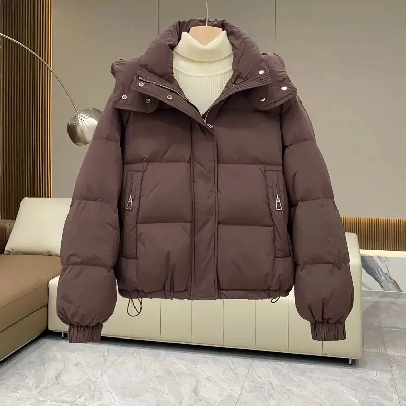 Autumn Winter New Women\'s Parkas Down Cotton Jacket Hooded Padded Parkas Jackets Warm Thick Coats Female Outerwear Streetwear