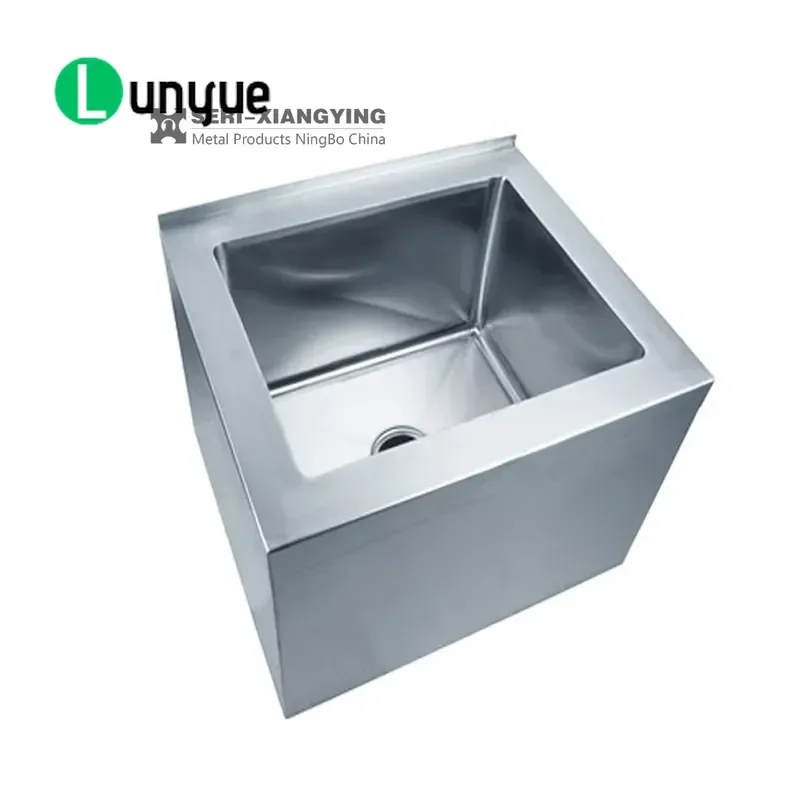 NSF Approved Stainless Steel Floor Mop Sink Solid Construction Factory Direct High Quality Low Price Popular Design for