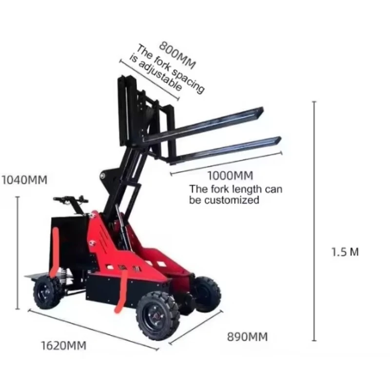 All-Terrain Portable Electric Hydraulic Mini Telescopic Boom Forklift Foldable Workshop Crane for Off-Road Lifting