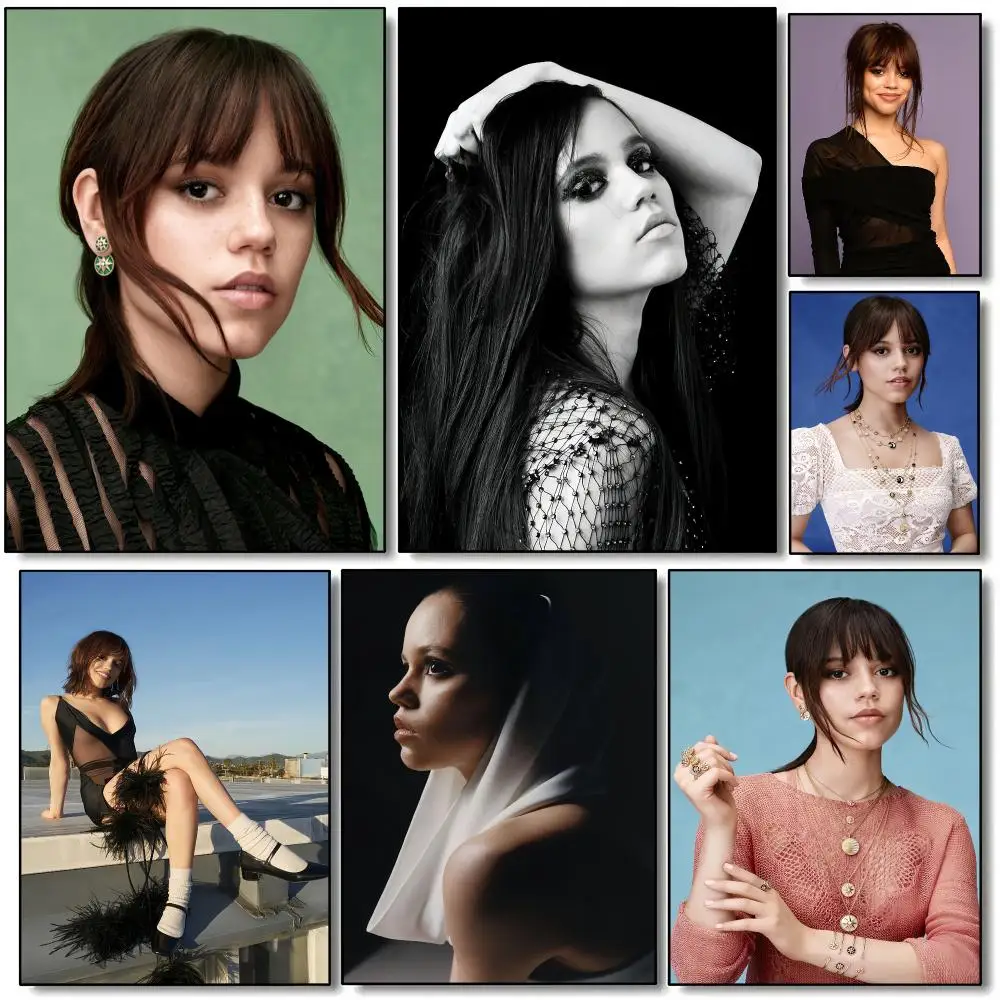 Actress Jenna Ortega Poster HD Decorative Wall Art Aesthetic Home Decor for Living Room Bedroom Café Office Modern Stylish Gift