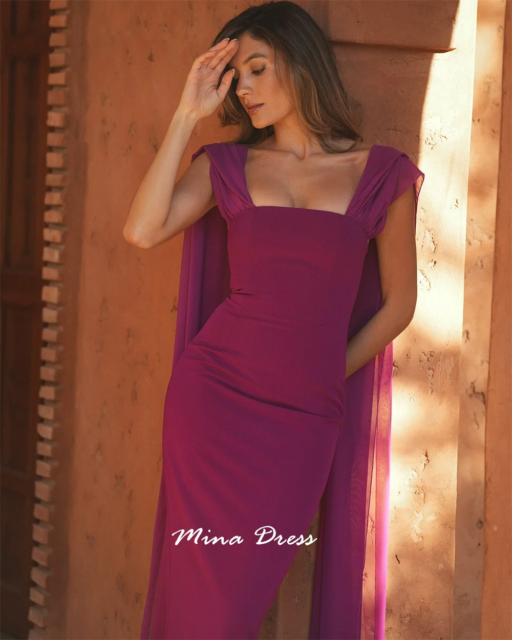 فساتين مينا للمناسبات الرسمية بدون أكمام مخصصة للمناسبات الخاصة بطول الظهر فساتين الحفلات النسائية الأنيقة للسهرة