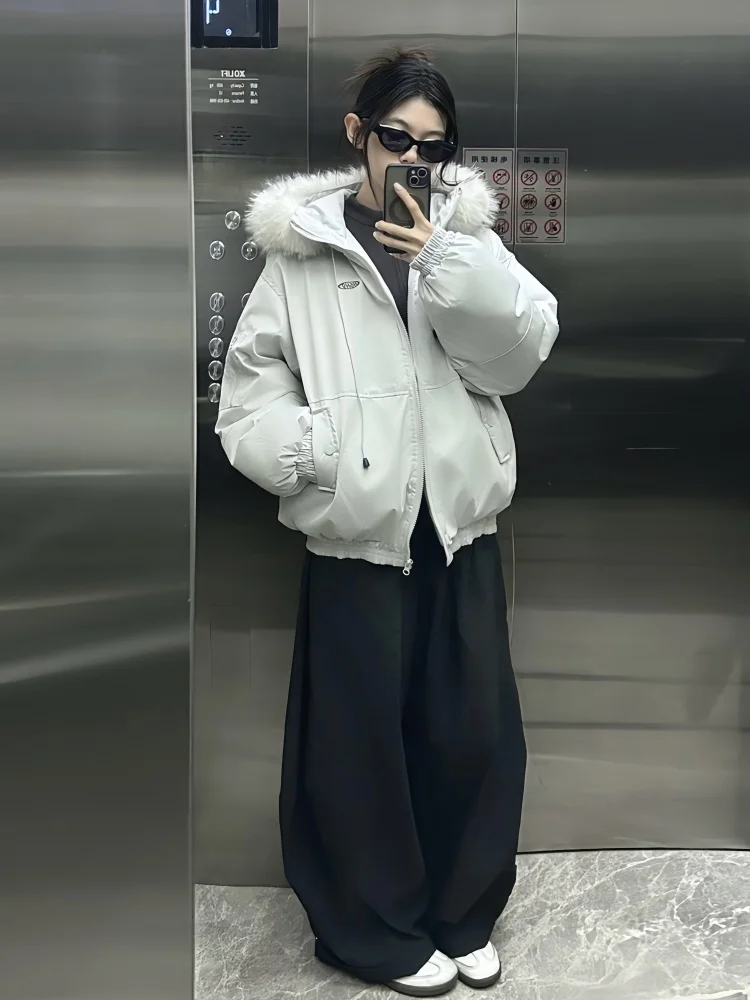 

Зимняя утепленная парка для женщин и подростков, вязаная, с ромбовидным узором, на флисе, с регулируемым поясом, влагостойкая, на полную застежку, для пар