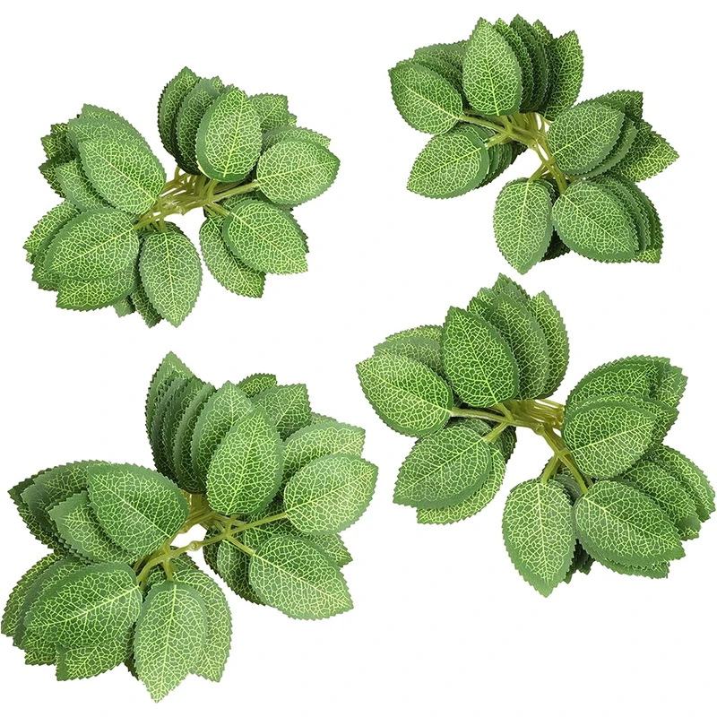 10/20Pcs 녹색 인공 잎 장미 잎 장식 홈 장식  - Home Decor Garland 리뷰 및 가격