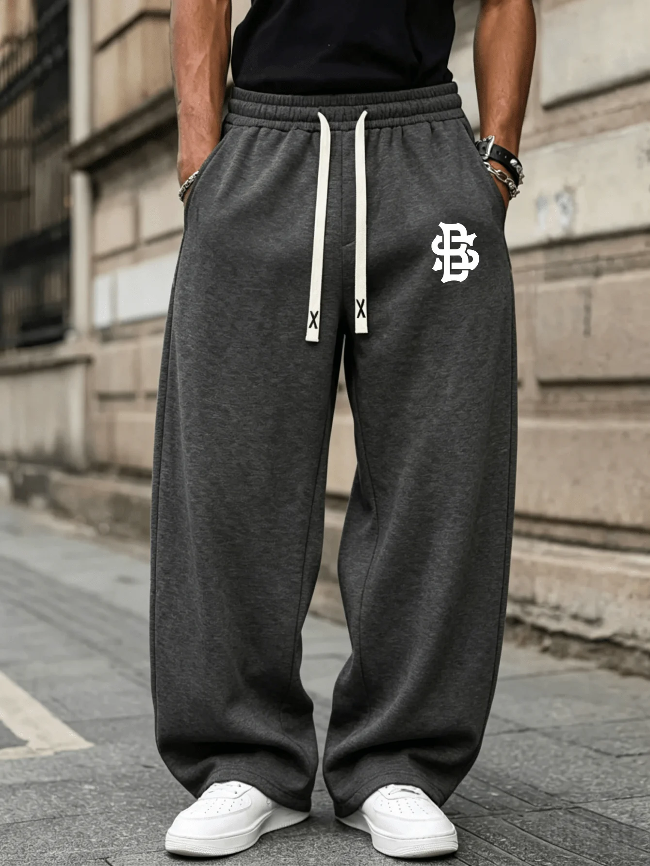 New 2026 Men's Drawstring Waist Lightweight Sports Pants for Casual Multi Functional Super Loose Daily Wear