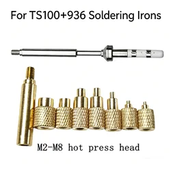 PIne64 TS100/T101/T85/936 Soldering Heat Insert Nut Iron Tip Internal Thread Head M2-M8 Brass Hot Melt Insertion Kit For 3D Prin