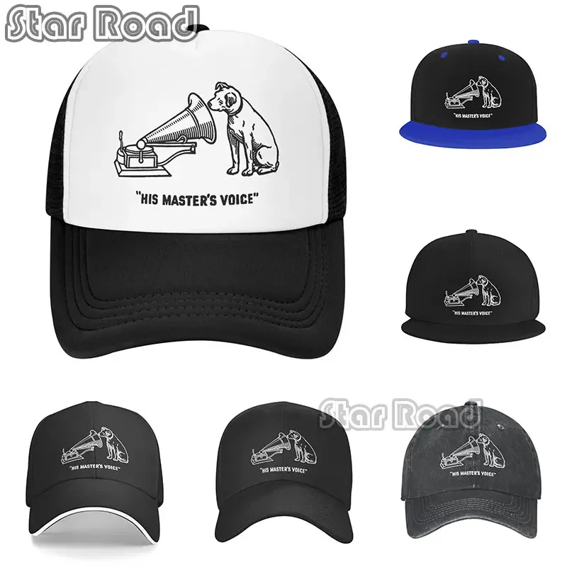 

His Master Voice Adult Adjustable Sandwich Hats Trucker Baseball Cap Hip Hop Men Women Adjustable Dad Hat Summer Hats for Unisex