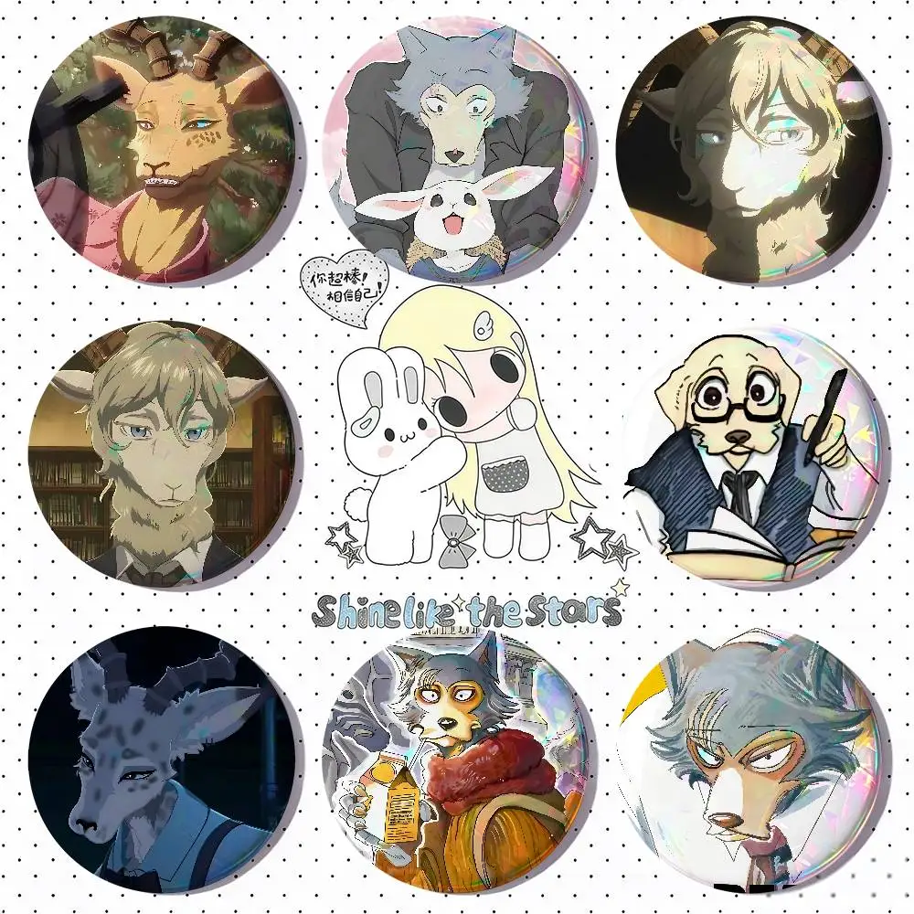 Anime B-BEASTARS Badge Pins For Friend, Backpack, Clothing, Collectible Accessories, Jewelry Gift