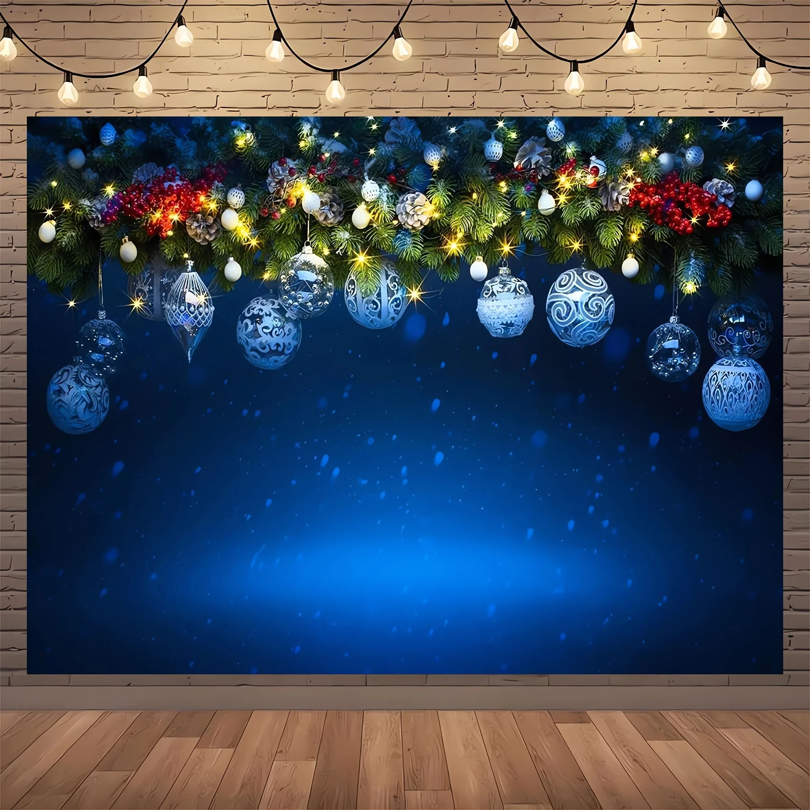 Blue Christmas background photography, holiday photos background Christmas party decorations