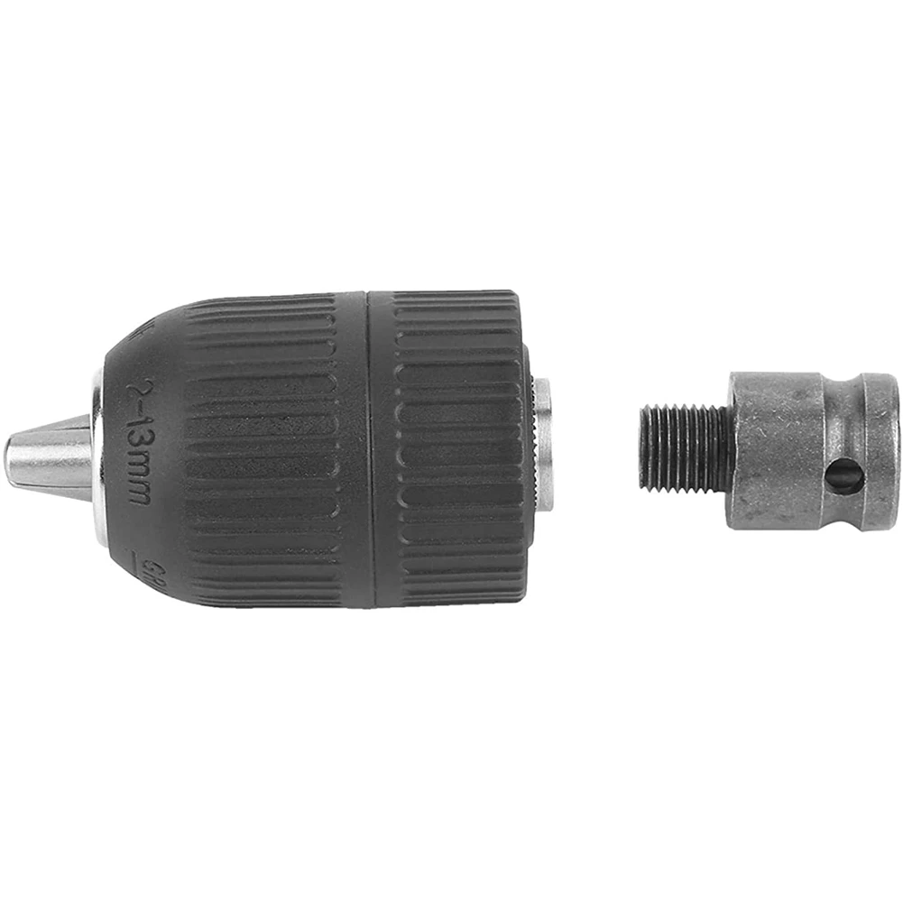 Drill Chuck - 2-13mm Keyless Drill Chuck 1/2inch-20UNF with 1/2inch Chuck Adaptor for Impact Wrench Conversion