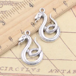 10pcs Charms Snake 27x17mm Tibetan Silver Color Pendants Antique Jewelry Making DIY Handmade Craft