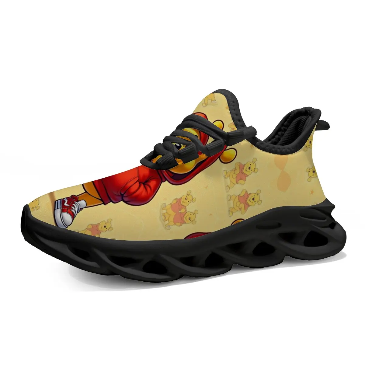 Miniso Winnie the Pooh أحذية رياضية كاجوال بنمط الرسوم المتحركة الصفراء للأطفال والأولاد أحذية رياضية مدرسية عصرية للتنس أحذية رياضية كاجوال #5