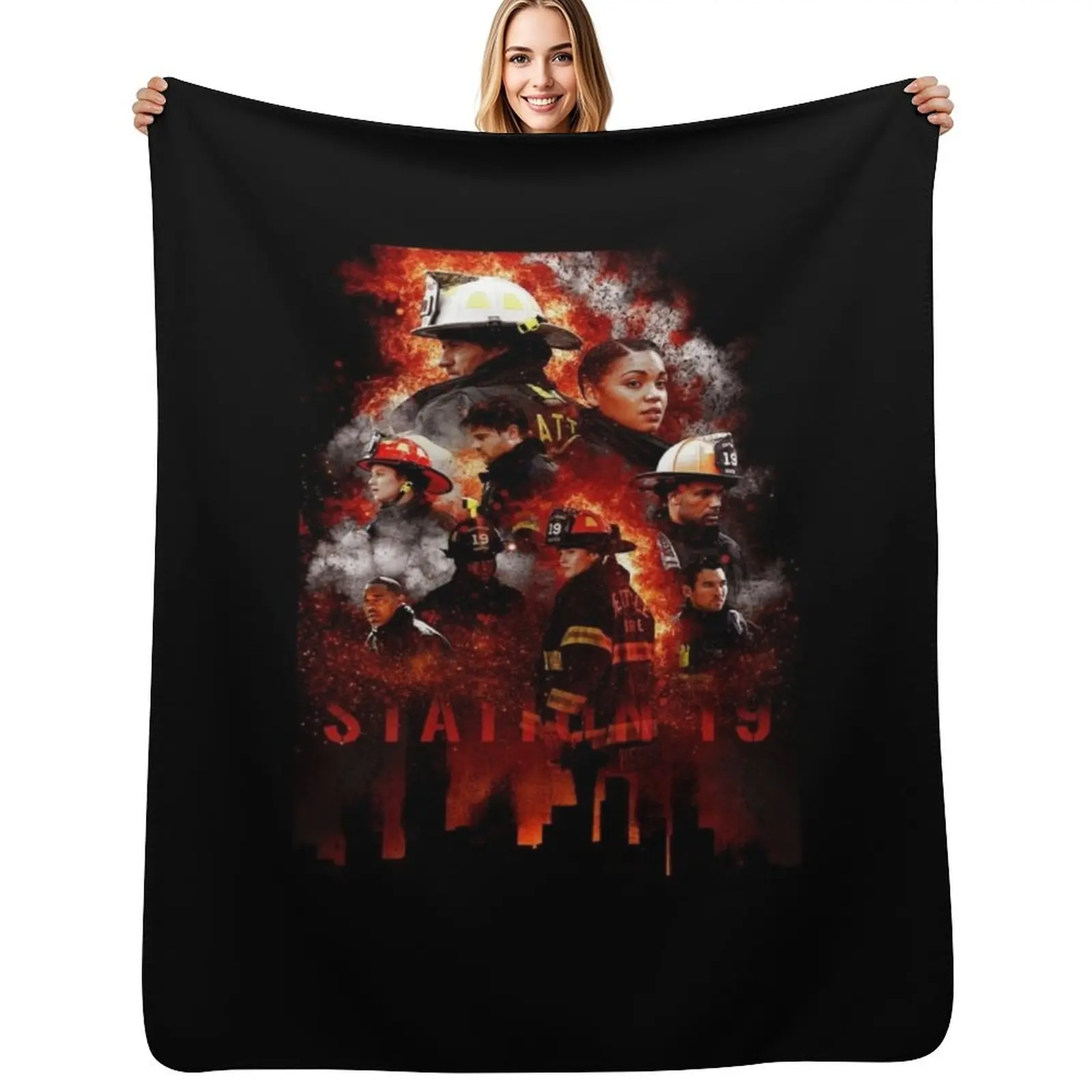 Station 19: Ashes & Embers Throw Blanket Luxury Designer Decoratives Luxury Brand Hairys Beautifuls Sofa Throw Blankets