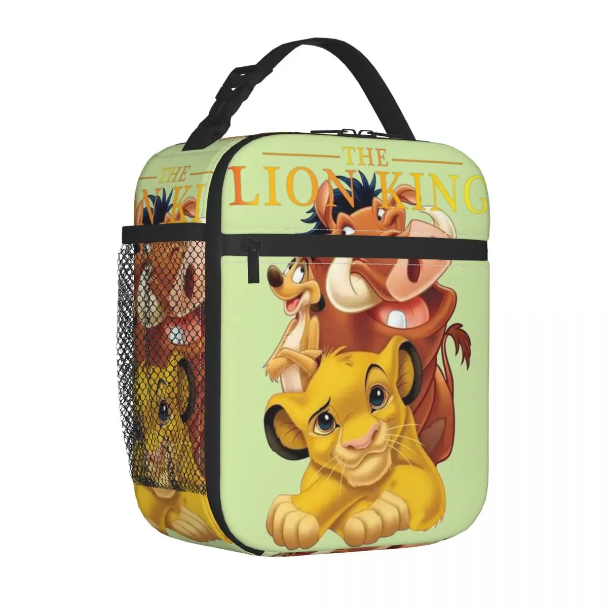 For Girls Bento Boxes Simba Head Classic Thermal Disney｠The Lion King｠Film Zipper ClosureLunch Box BagFor Lunch