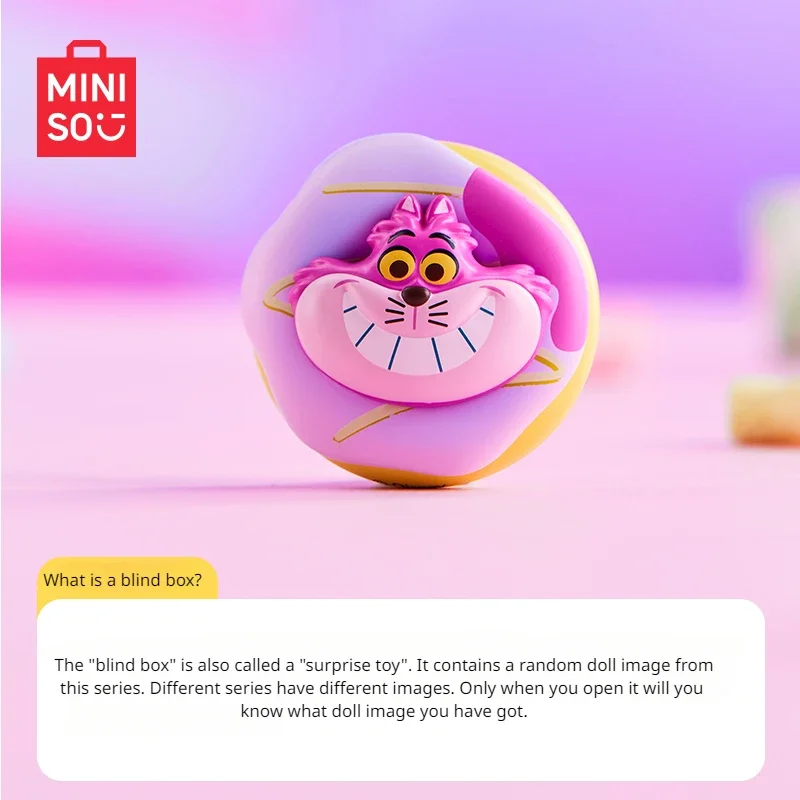 MINISO Disney Fun Donut Series Blind Box Refrigerator Magnet Toy Story Stitch Sulley Ornament Birthday Gift Creative Decoration