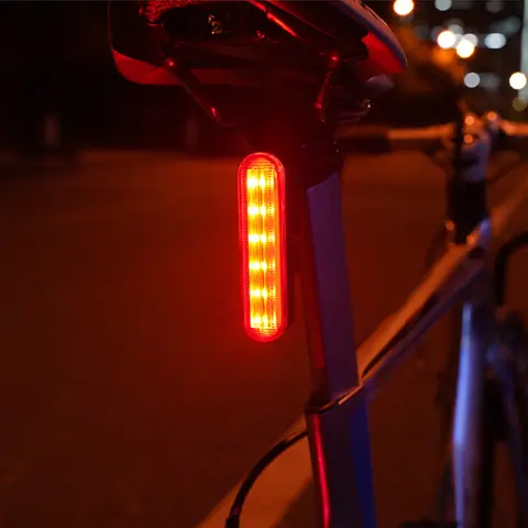 WEST BIKING Cykelbaklykta Laserbromsavkännande baklykta IPX5 Vattentät USB-laddningsbar cykellykta MTB Landsvägscykeltillbehör 10 best sales cykellaser - №5