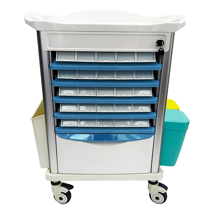 

Premium Medical Mobile Cart Double-Sided Nursing Medication Cart Efficient Storage Mobile Medical Carts