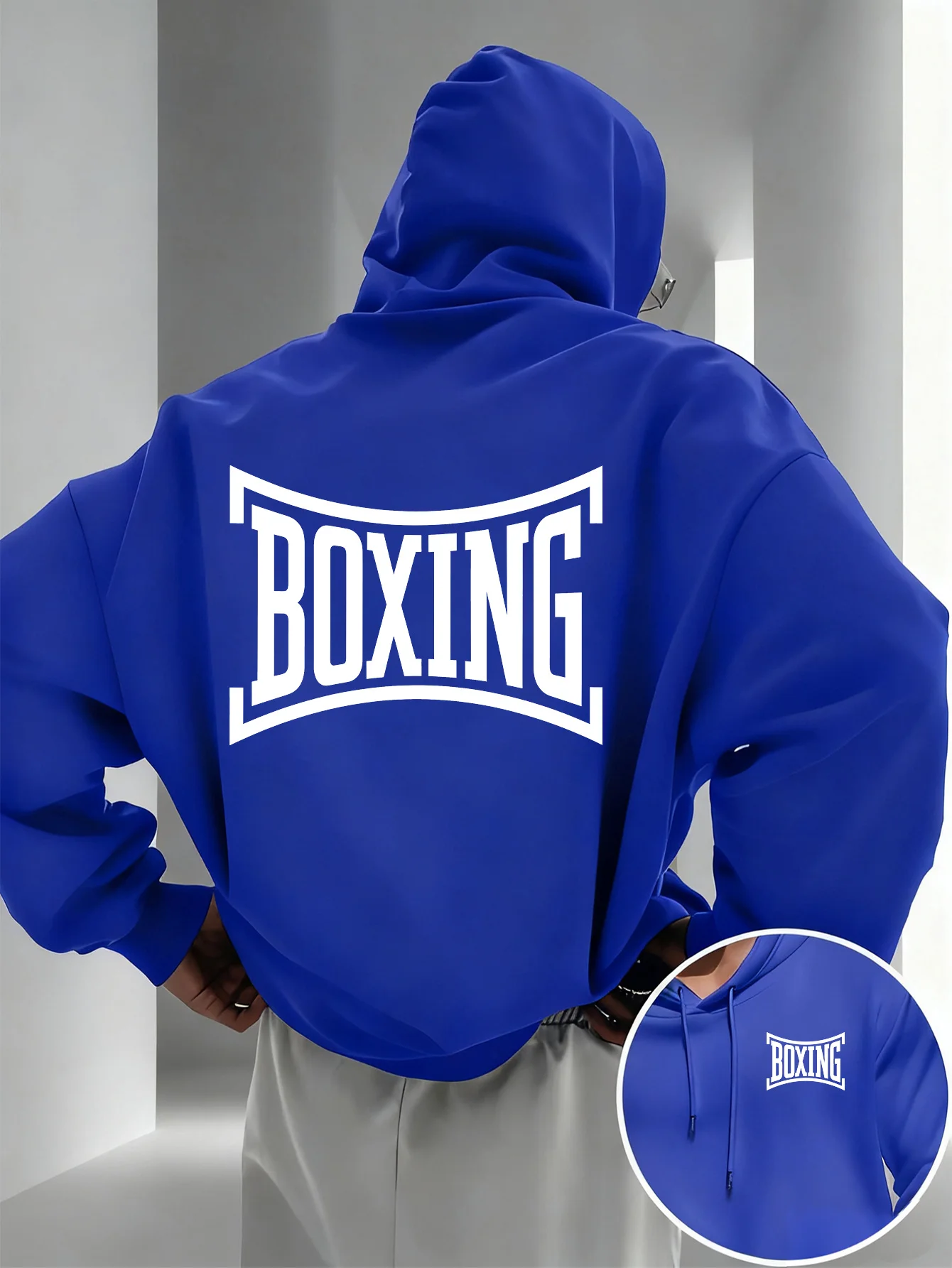 Versatile Men's -lined Hoodie with a Simple Pattern Design Suitable for Various Occasions. It Provides Basic  or Casual Homewear