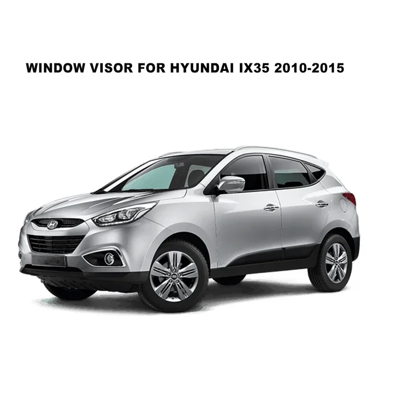 Side Window Visor For Hyundai IX35 2010 2011 2012 2013 2014 2015 Black Door Visor Weathershield Weather Shield Sun Rain Guards