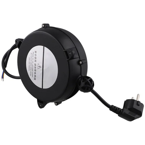 ●Small Automatic Retractable Wire Winding Device, Retractable Storage Reel, Automatic Winding Reel EU Plug