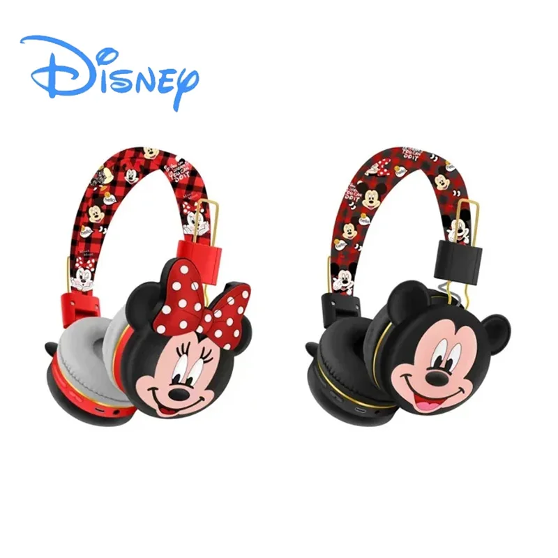 new Disney Bluetooth earphone print Mickey Minnie wireless earphone HIFI sound foldable earphone with microphone anime cartoon