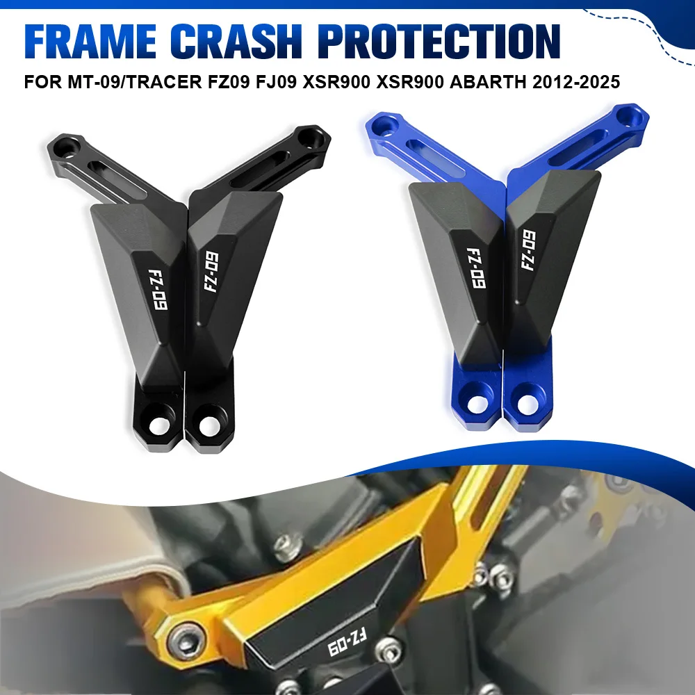 Motorcycle Frame Protection Sliders For Yamaha MT-09/Tracer FZ09 FJ09 XSR900 XSR900 Abarth 2012-2025 CNC Frame Crash Protection