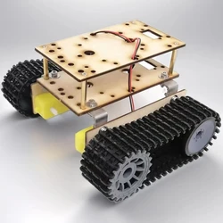 For car chassis economical robot 1 layer double layer RC tank chassis building block wooden board TT motor 3-9v crawler smart