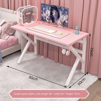 New Pink table girl cute gaming desk robusta scrivania da ufficio Family Fashion game live computer office desk white for women Room desk
