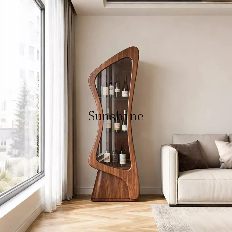

Italian style, solid wood shelf, living room, light luxury storage, design display