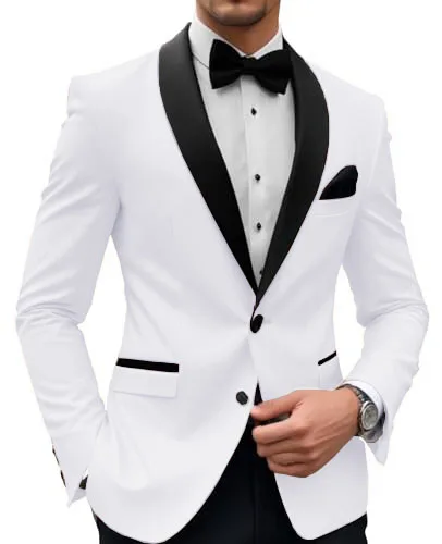 

Formal Suit for Men Slim Fit Tuxedo Set for Business, Evening Parties Prom Weddings Dances Jacket Pants 2 Pieces