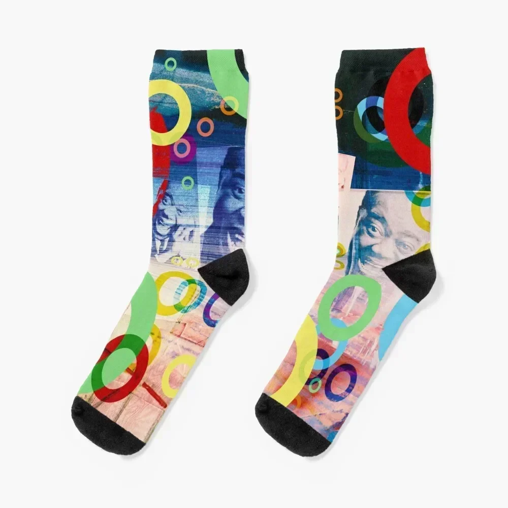 Icono de jazz Louis Armstrong Satchmo, ideas de regalos, decoración del hogar y la oficina para amantes del jazz Calcetines Escalada Hombres Calcetines Mujer