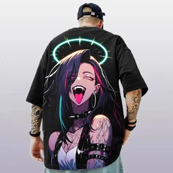 New 3d Anime Character Print T-Shirt For Men Summer Casual Men's T-Shirt Street Trend Tops Loose Oversized Short Sleeve T Shirts