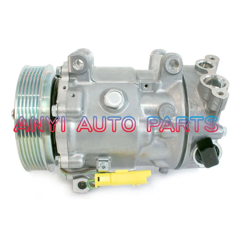 China Factory    COM521 SD7C16 6PK Auto ac compressor for PEUGEOT 307/308/CITROEN C4/BERLINGO 96519114 1321F 1331S