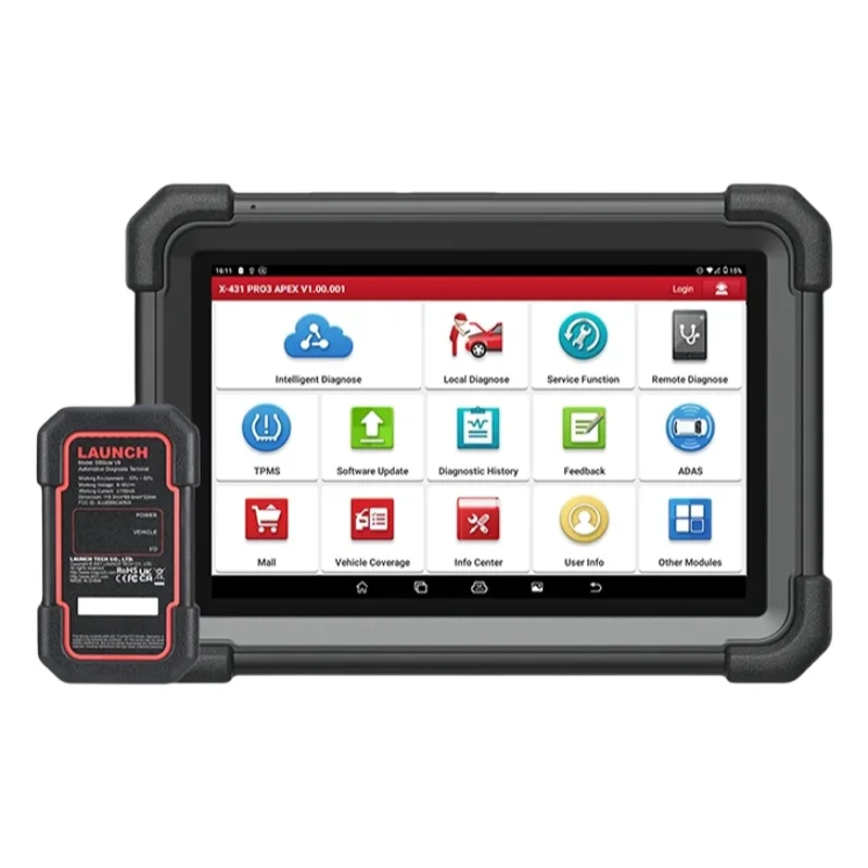 LAUNCH X431 PRO3APEX Auto-Diagnosegerät OBD2-Scanner Diagnose Auto Automotive Scan Autoscanner Diagnose 2 Jahre Kostenlose Aktualisierung 10,1 Zoll Tablet