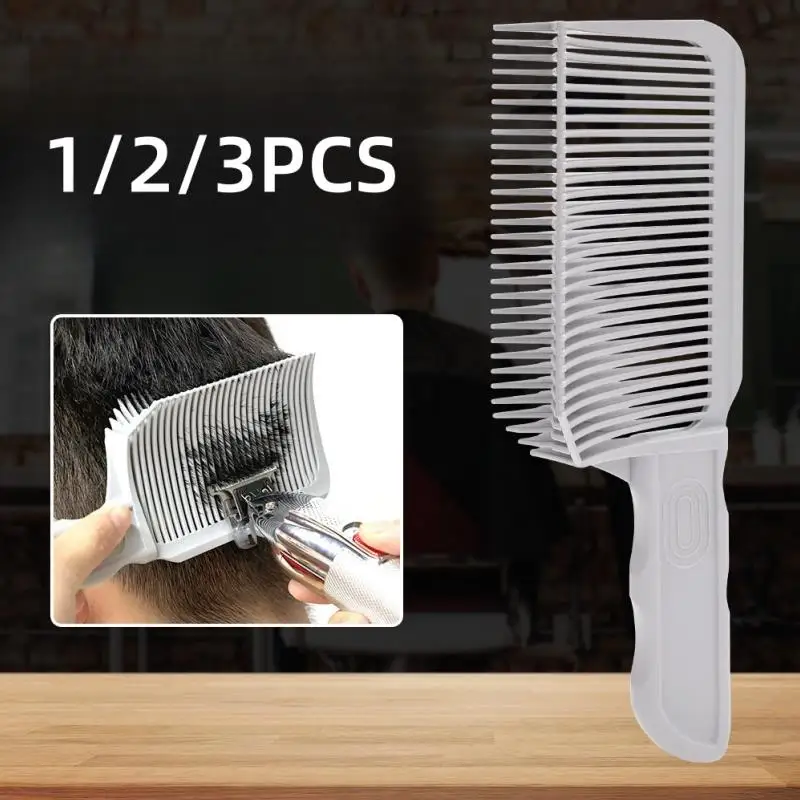 Men's Oil Head Comb Flat Push Cutting Hairdressing Assistant Tool Limit Trimming Shape Gradual Spade Combs Hair Cutting Tool