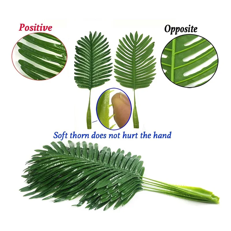 5 Pack Artificial Palm Plants Leaves Tropical Palm Tree Leaves Imitation Leaf Artificial Plants-Hot