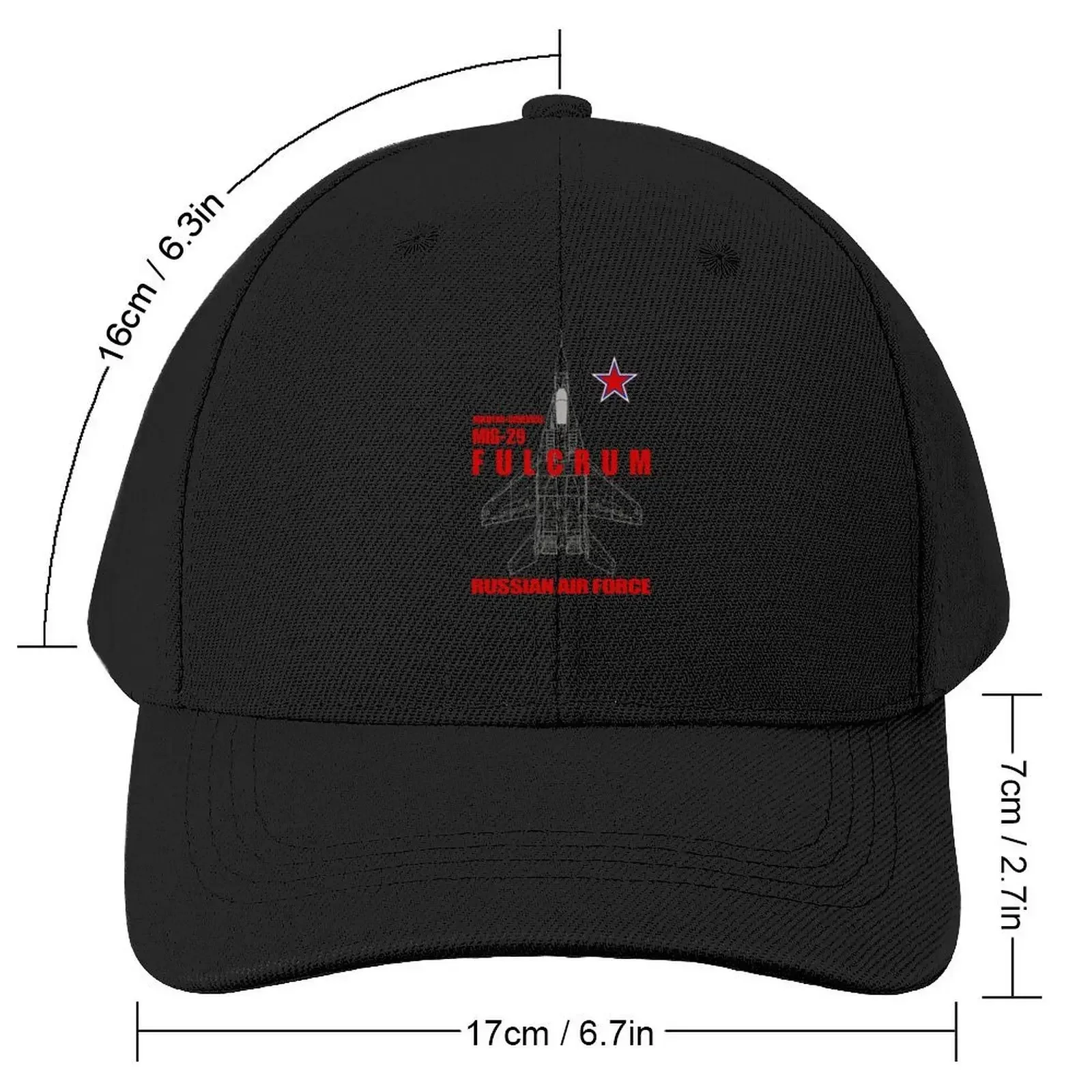 Mikoyan-Gurevich MIG-29 Fulcrum Russian Air Force VVS Baseball Cap Beach Outing Funny hats Male hat Sun Hats For Women Men's