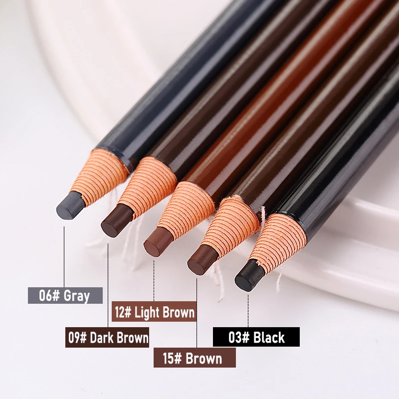 Waterproof Eyebrows Pencil Microblading Peel Off Pull Roll Paper Eyebrow Pencil Set Permanent Makeup Dermatograph Pencil