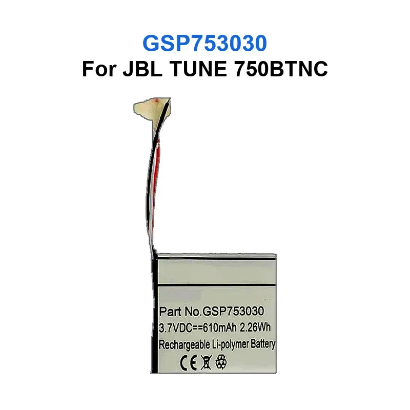 Batterie pour JBL 500 510 BT TUNE 510BT 500BT 750BTNC T600 600BTNC 600BTNC LIVE 500BT E55BT E45 MP3 MP4 660NC 660 GSP753030 633331