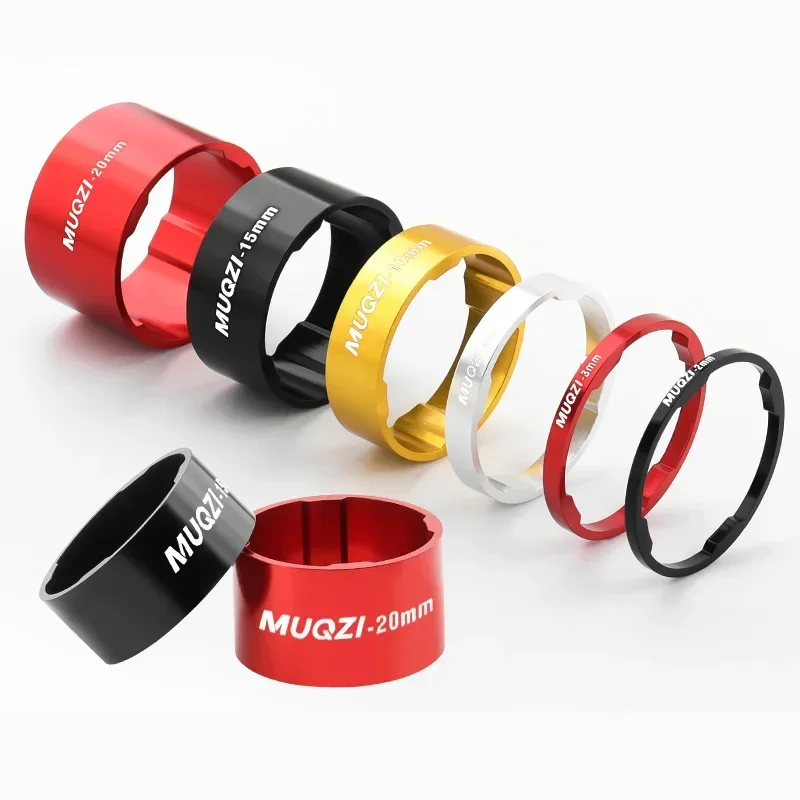 MUQZI Headset Shim Kit 2 3 5 10 15 20mm Bike Stem Washer Spacer for 28.6mm Fork Height Adjustment