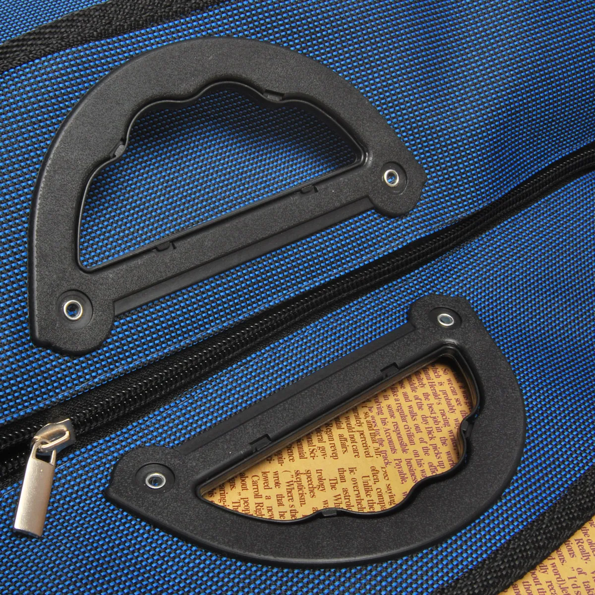 

A4 Waterproof Document Bag Oxford Tote Pouch Portable File Carrier with Double Zipper Closure Ergonomic PVC Grip 40x8x34cm Dark