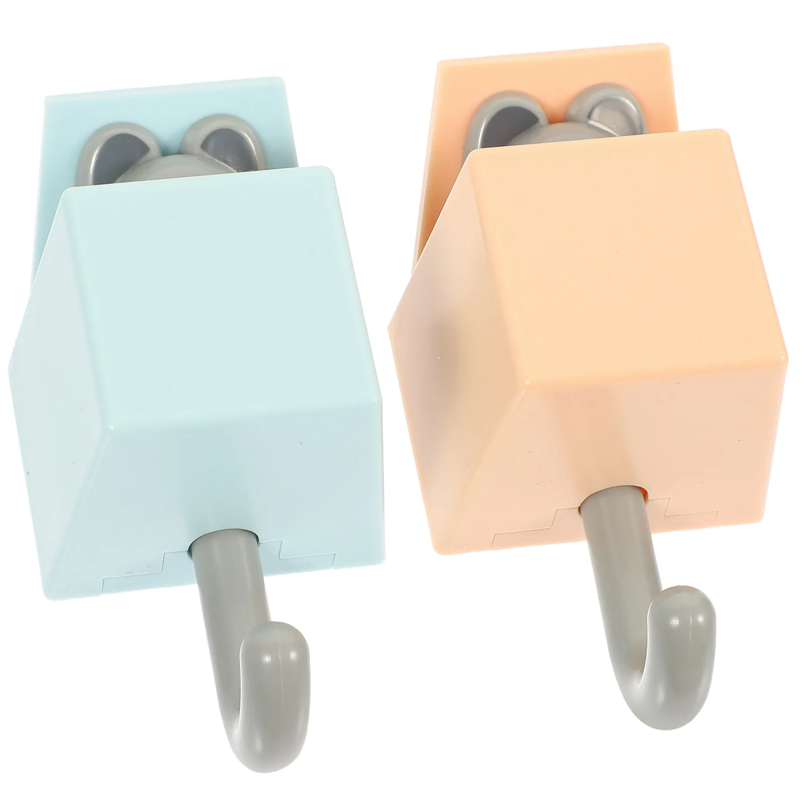 

2pcs Cartoon Sticky Hooks Kitten Wall Decor Adhesive Towel Coat Hooks Key Chains Storage Bathroom Bedroom Accessories