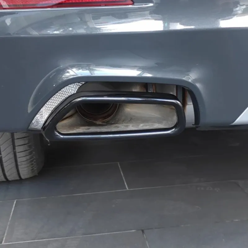 

Наклейки из нержавеющей стали, автомобильный глушитель, рамка выхлопной трубы, отделка для BMW 5 серии G30 G38 2018-2022, внешние аксессуары