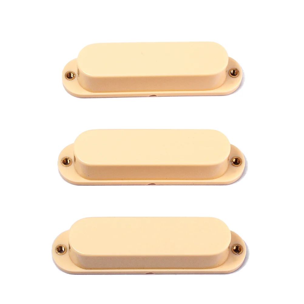 

3Pcs Plastic Style Guitar Pickup Covers Single Coil No Holes Copper Eyes Durable Electric Guitar Accessory Set