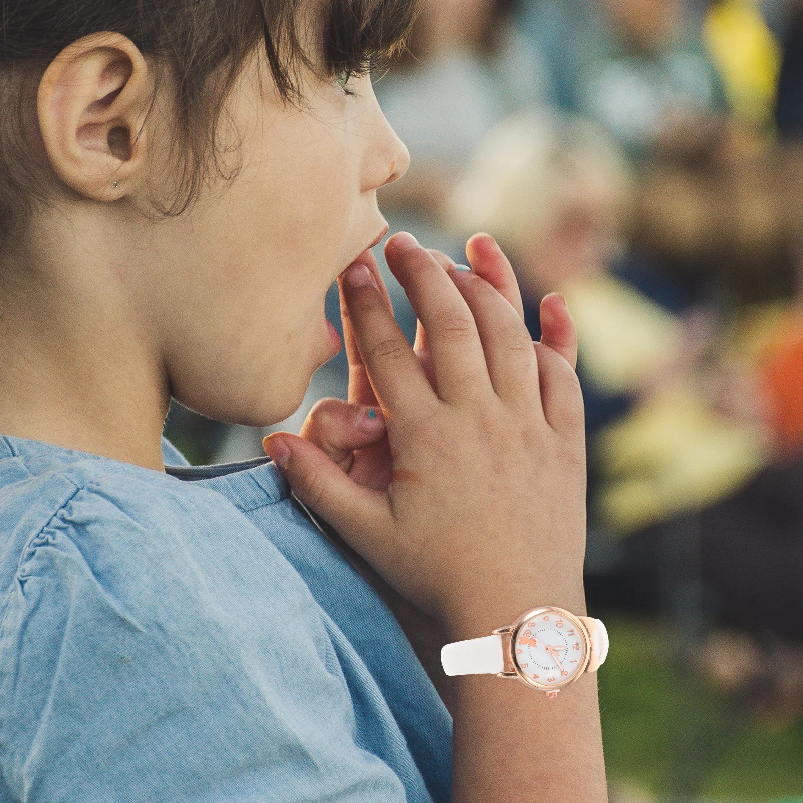 Bellissimo orologio per bambini, materiale durevole, cinturino regolabile in stile unico, ottimo regalo per ragazze, orologio da polso con bagliore per le vacanze