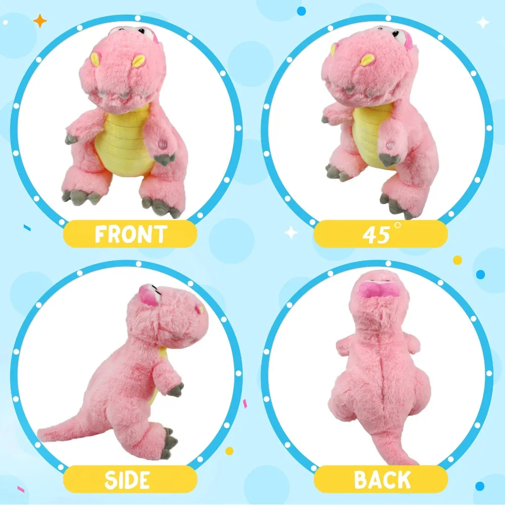 33/20cm Dinosaur Plush Toys with LED Luminous Stuffed Tyrannosaurus rex Doll Toy Pink Animal Throw Pillow for Children Girls