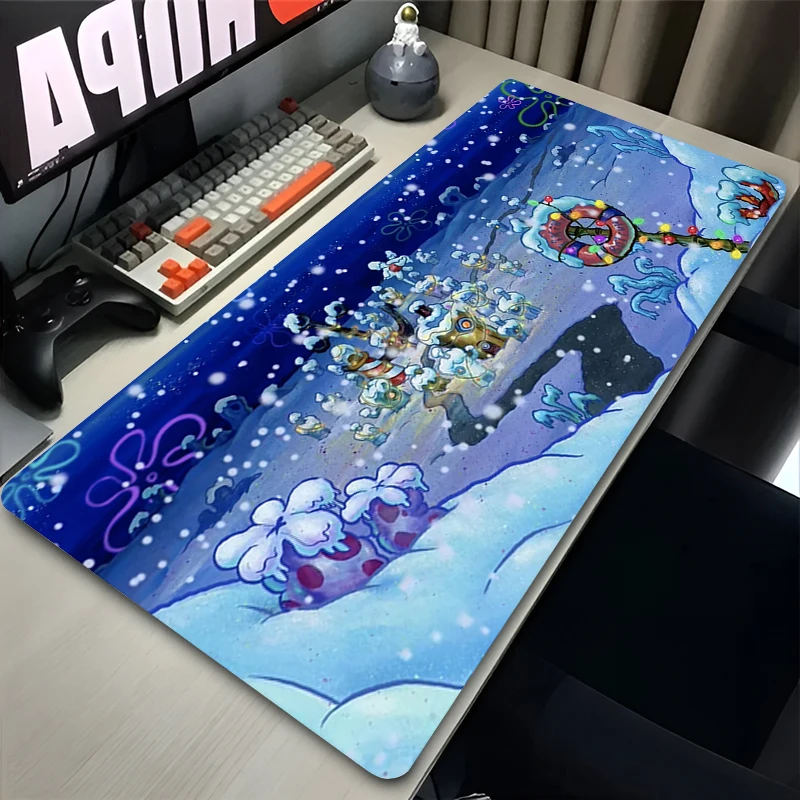 Anime Mouse Pad Antiscivolo Kawaii Desktop Zerbino Accessori da gioco per laptop Tastiera Pad PC S-spongeBob S-squarePants Gamer Mousepad