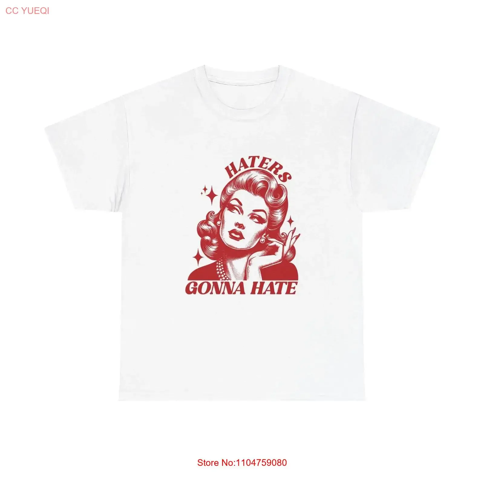 Haters Gonna Hate T Shirt Women's Cotton BRAND NEW vintage Washed Slightly streetwear Unisex fashion graphic Versatile