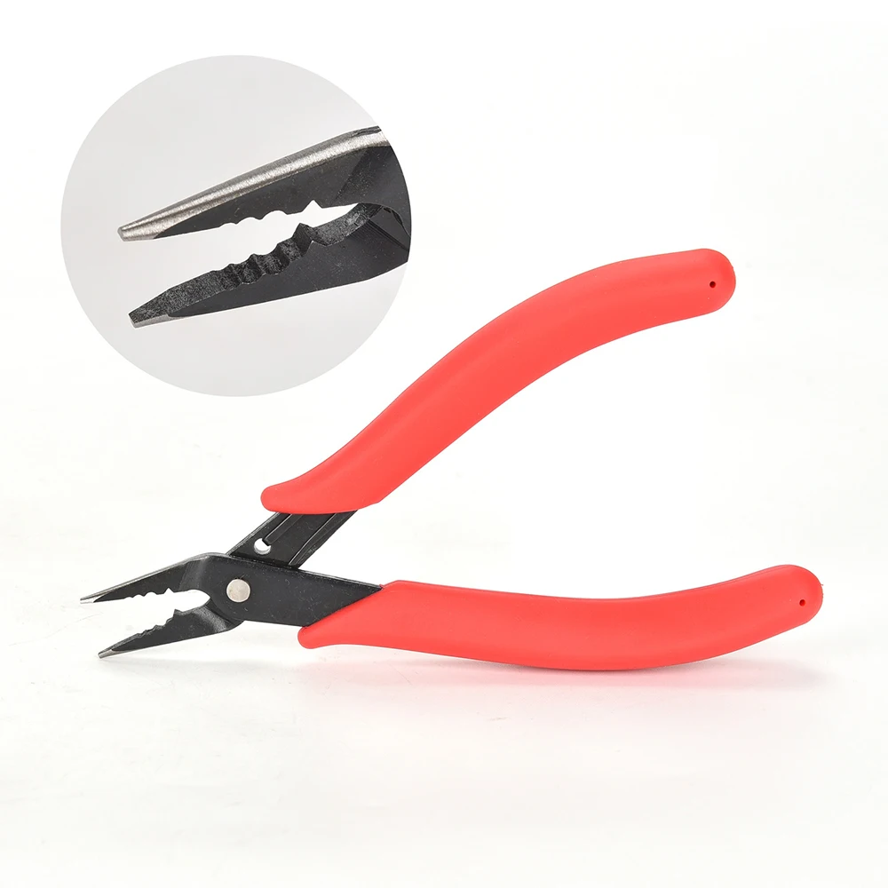 

Carbon Steel Jewelry Pliers Portable Jewelry Processing Crimping Pliers for Jewelry Making Supplies Beads Red Crimping Pliers