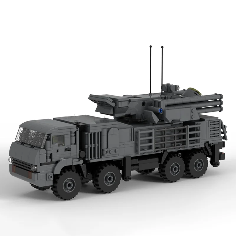 

1232 шт. MOC бронированная ракетная система Pantsir-S2, модель бронетехника в сборе, строительные блоки, игрушки, детский подарок на день рождения